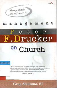 Image of Management Peter F. Drucker on church Gereja butuh manajemen?