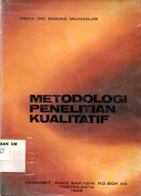 Image of Metodologi penelitian kualitatif